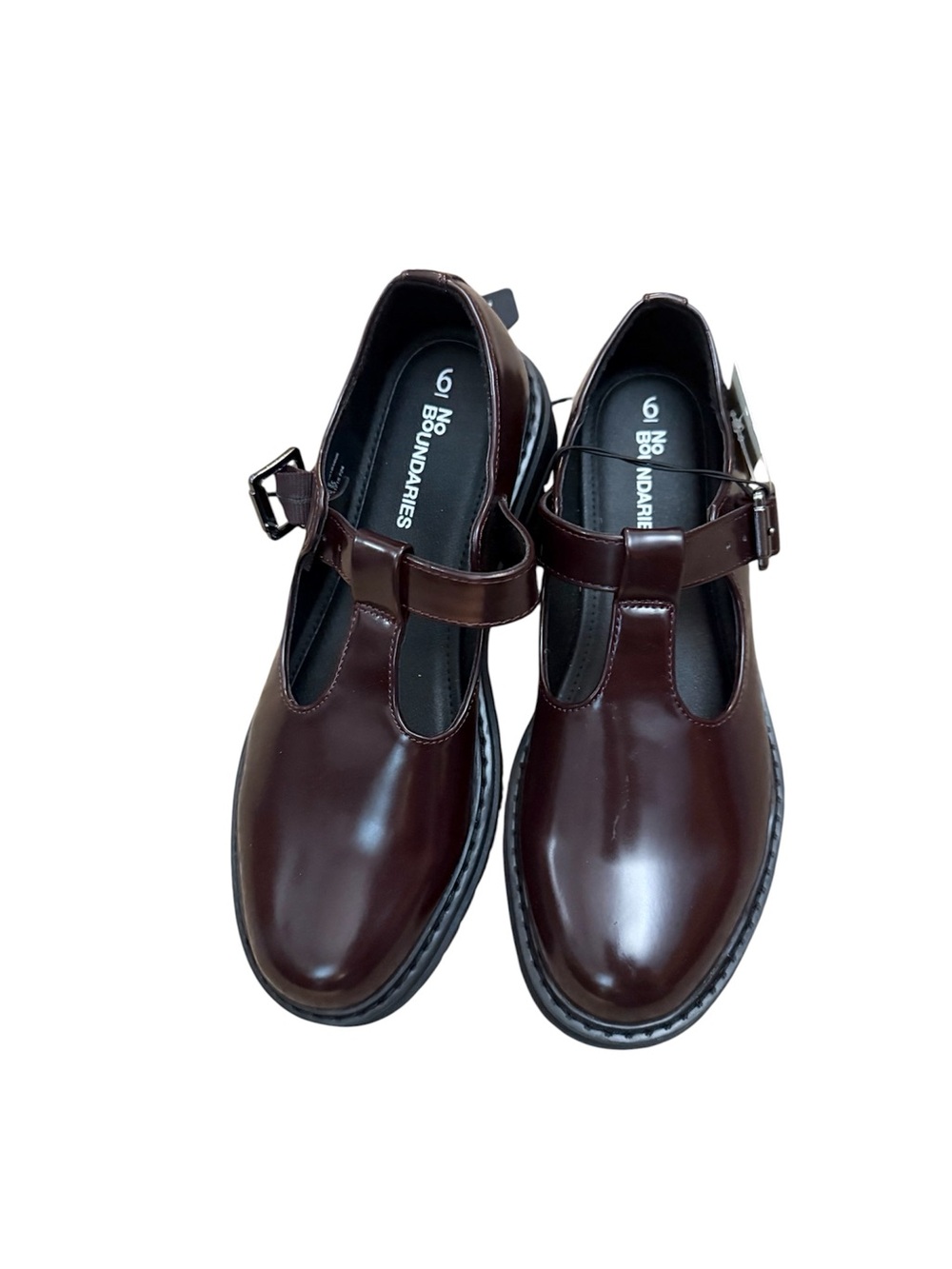 No Boundaries Women Dark Brown Mary Jane T-Strap Dress Shoes